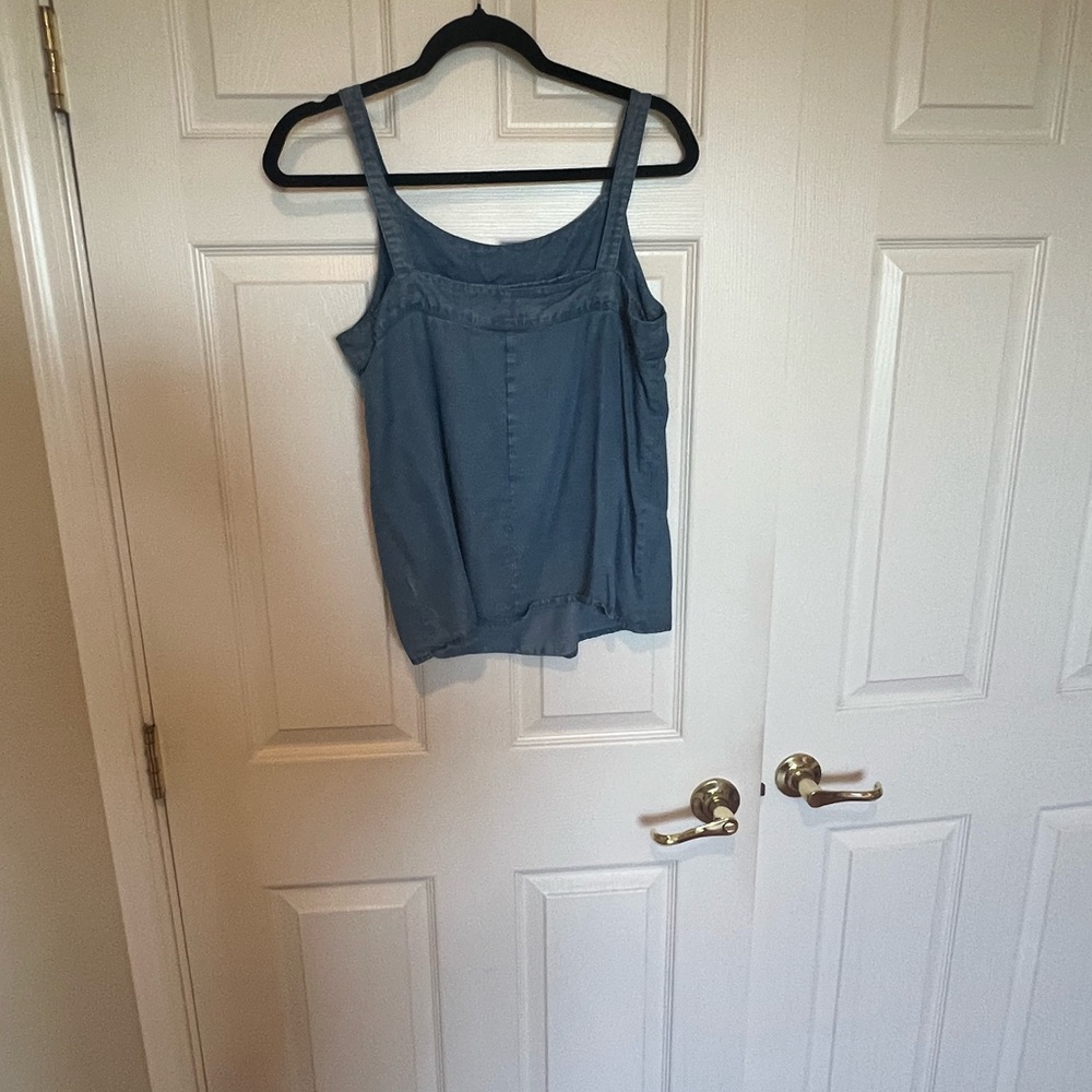 Old Navy Blue jeans Smocked Tank Top style blouse